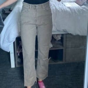 Zara | Jeans | Nwot Zara Premium Hw Kick Jeans In Taupe Size 27 | Poshmark